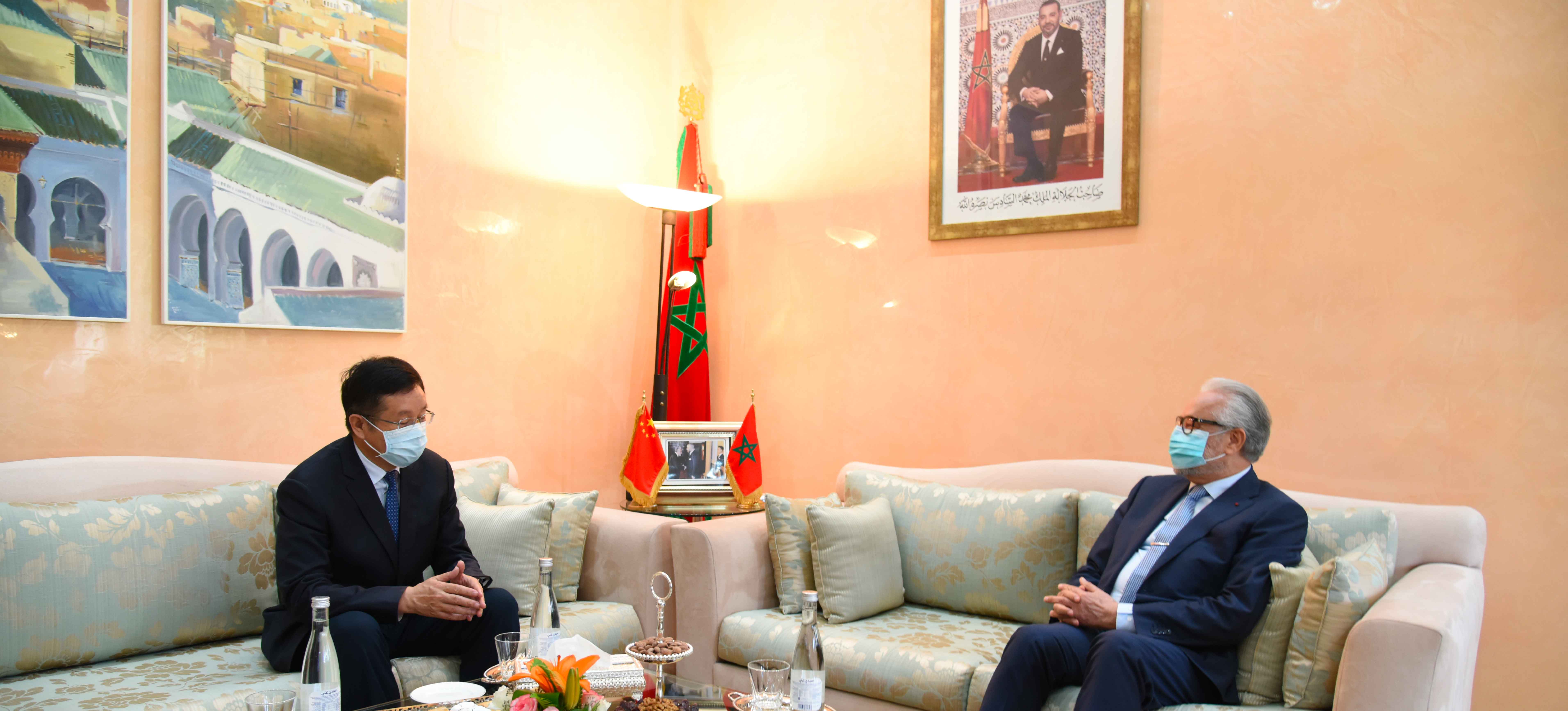 السيد الوزير محمد حجوي، الأمين العام للحكومة، يستقبل سعادة السيد شانغلين لي، السفير الجديد للصين في المملكة المغربية